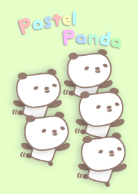 Cute pastel color panda theme