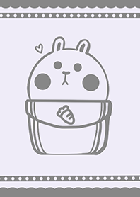 Pocket cute rabbit J-gray (Pur4)