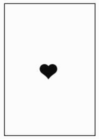 heart & frame | white black.
