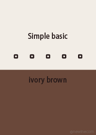 Simple basic ivory brown