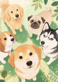 I Love Cute Dog Gang Lover Theme