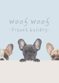 French bulldog - PASTEL BLUE