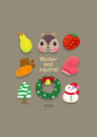 Winter fruit and squirrel design01