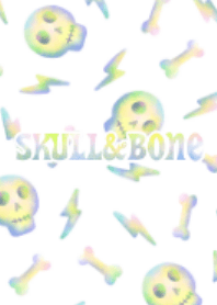 Pastel skull and bone