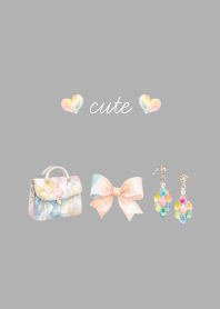 cute accessories on white