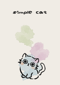 귀여운 간단한 고양이
