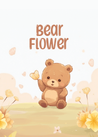 cute bear and flower garden 3