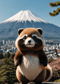 HAPPY RACCOON DOG/Mt.Fuji