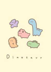 Kawaii Dinosaurs 24/yellow