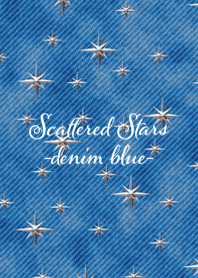 Scattered stars -denim blue-