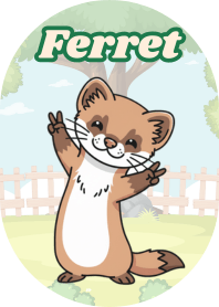 活潑好奇的雪貂 (Brown 03)