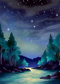 Beautiful starry night view#2462