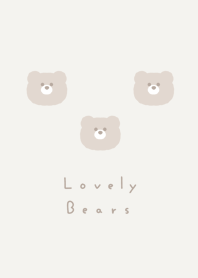 熊。white beige
