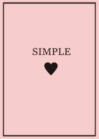 SIMPLE HEART /pink black