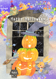 Happy Halloween and Ghost pumpkin