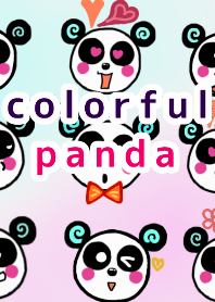 colorful cute panda