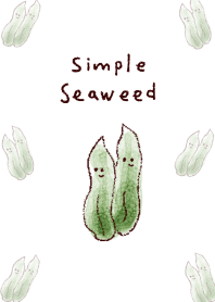 simple seaweed White Blue.