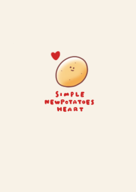 simple new potatoes heart beige