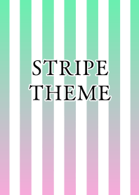 GRADATION STRIPE-GREEN PINK-WHITEj