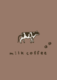 Milk coffee. beans.
