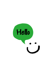 Balloon smile - hello Green-