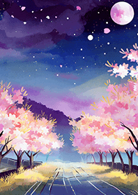 美しい夜桜の着せかえ#542