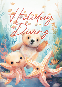 Holiday Diving with Teddy Bear