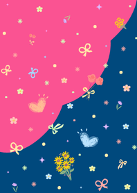 Cute Little DoodlesV.2_DeepBlue&Pink.1