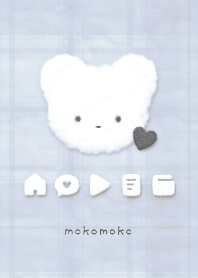 もこもこ & くま ♥ チェック柄 XF-06