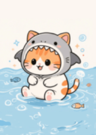 Cat in a Shark Suit