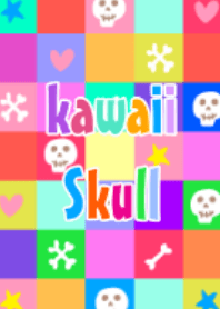 Kawaii skull / check