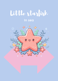 Little starfish in sea