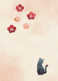 Cat and Plum Blossom