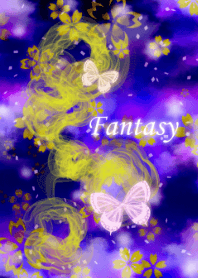 Fantasy -Cherry trees at evening-