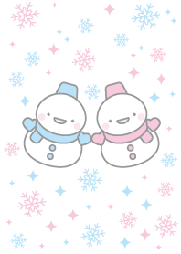 青ピンク:スノーマンコンビ着せかえ