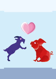 ekst Blue (Sheep) Love Red (Pig)