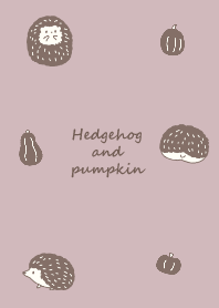 Hedgehog and pumpkin *smoky pink*