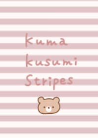 Bear dull pink stripe