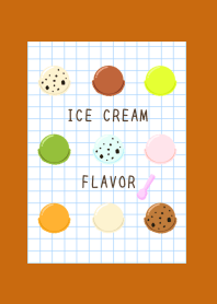 ICE CREAM FLAVOR GRAPH PAPER-TERRACOTTAj