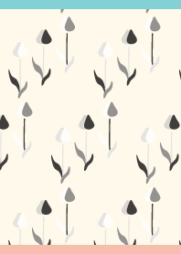 Elegant monochrome tulips P&B