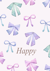 Adult cute watercolor ribbon17.