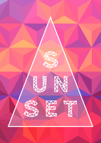 triangle sunset-pink-