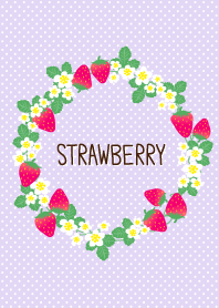 いちご 水玉-紫-
