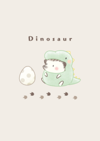 Hedgehog and Dinosaur -brown-