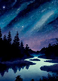 Beautiful starry night view#1585