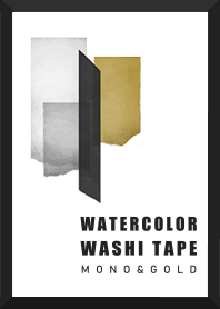 WATERCOLOR WASHI TAPE mono & gold