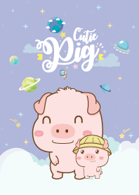 Pig Baby Galaxy Violet