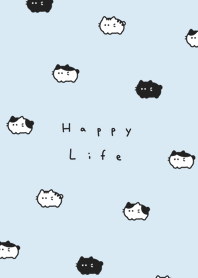 豆豆貓 - aqua white