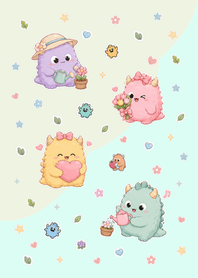 Cute monster Green.w