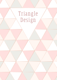 大人かわいい三角デザイン：ピンク
